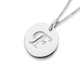 Initial F Letter Pendant in Sterling Silver