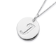 Initial J Letter Pendant in Sterling Silver