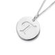 Initial T Letter Pendant in Sterling Silver