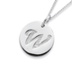 Initial W Letter Pendant in Sterling Silver