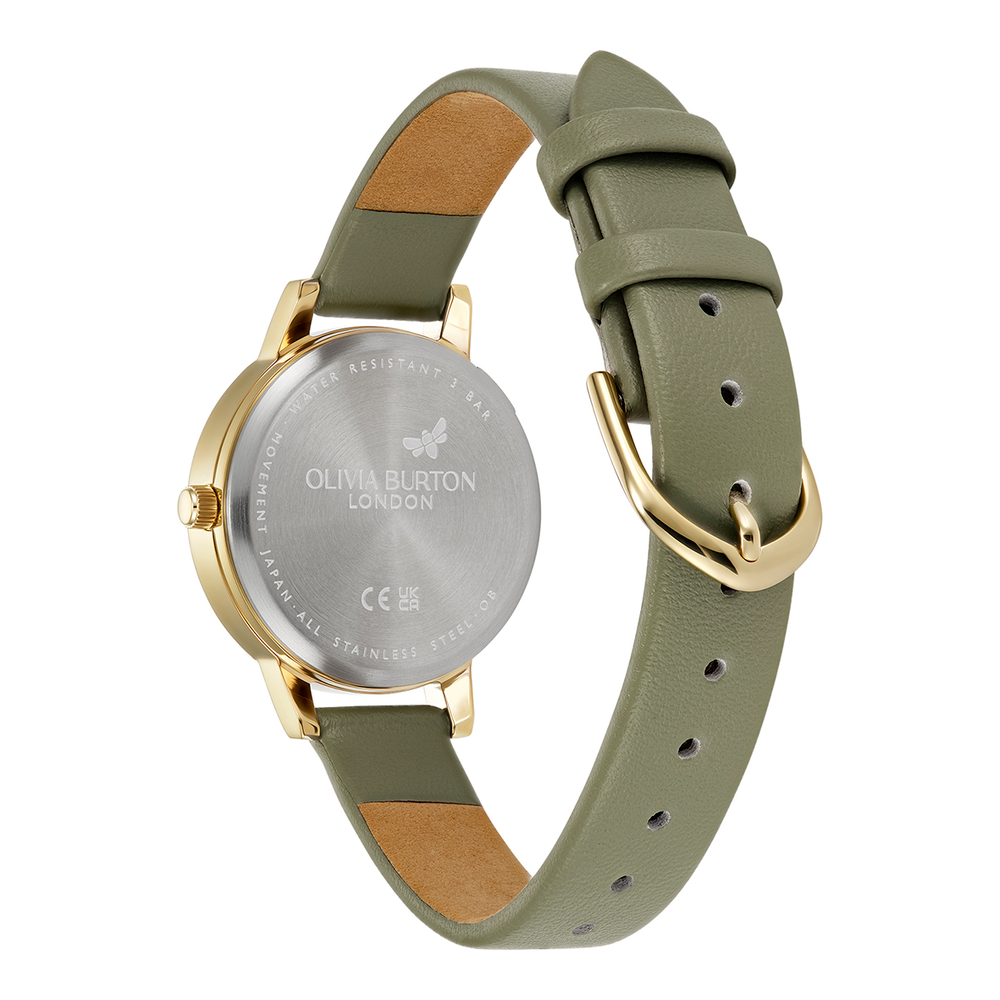 Olivia Burton Dames analoog kwartshorloge met roestvrij stalen armband