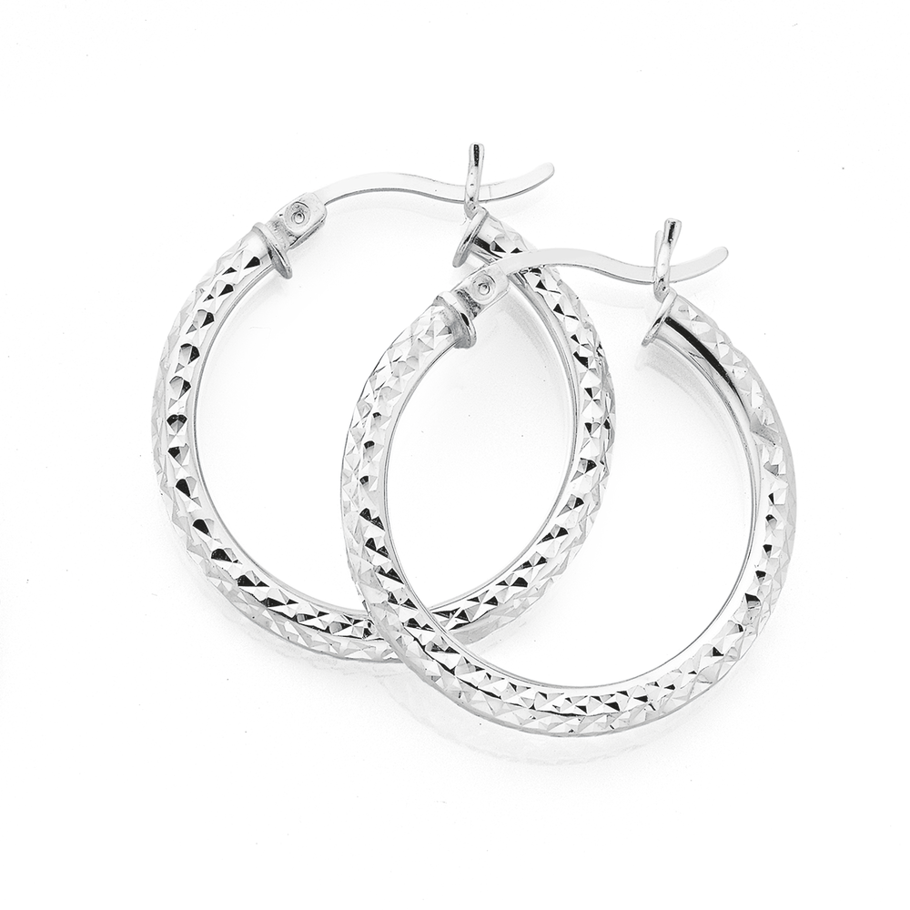 Silver Emerge Double Hoop Earrings - Hoop Earrings | Mimco