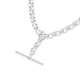 Silver 50cm Belcher Chain with T-Bar Fob