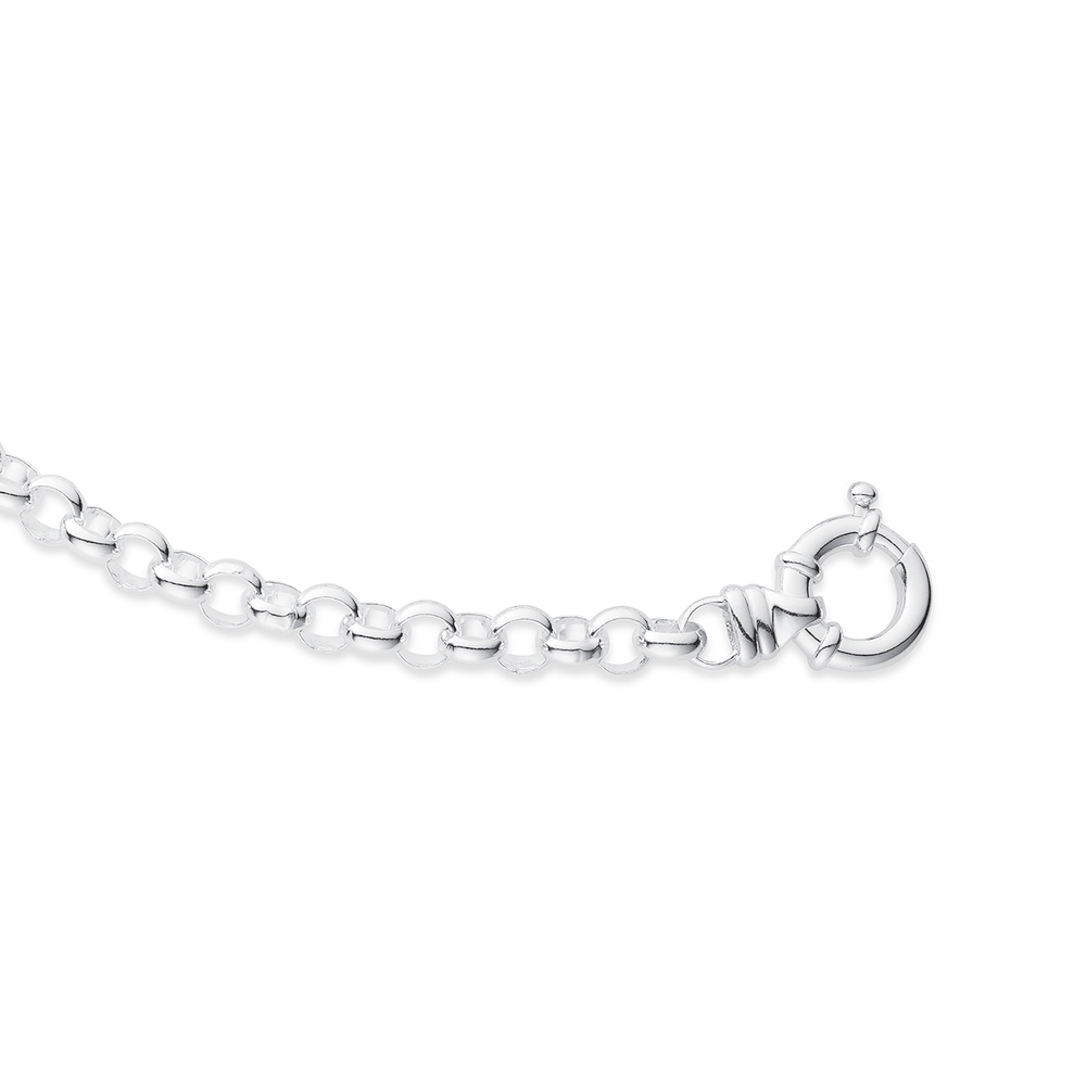 Sterlina Silver Pave Puffed Mariner-Link Bracelet, Sterling - QVC.com