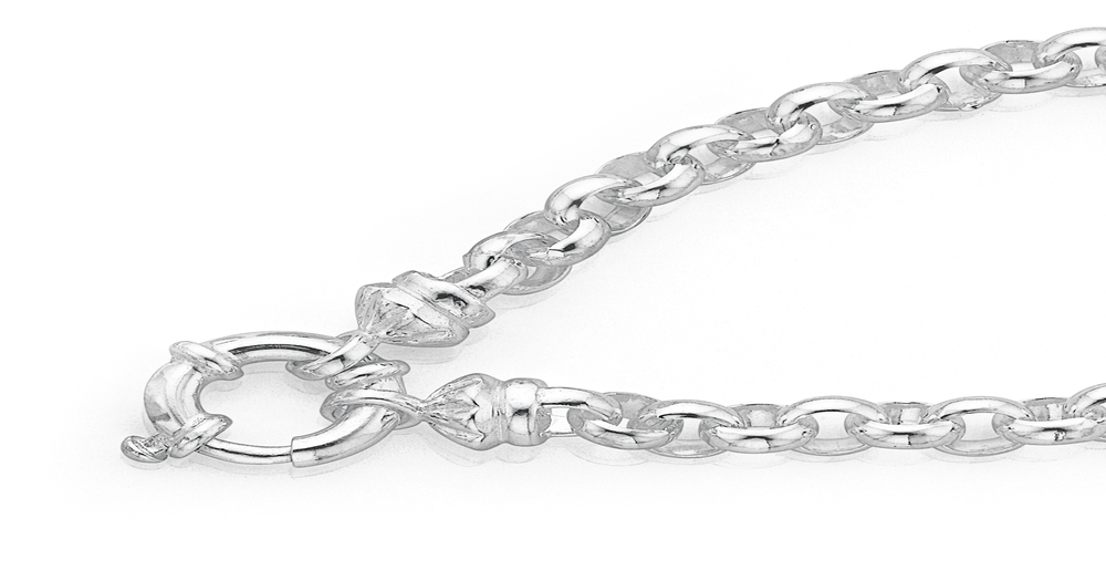 Sterling Silver 20cm Belcher Bracelet Stewart Dawsons