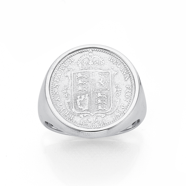 Sterling Silver 20mm Replica Coin Ring