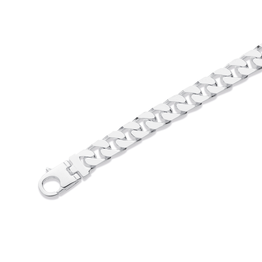 NKlaus Bracciale In Argento Sterling 925, Catena Designer Da 21cm, Larghezza 4mm, Per Donna (12729)