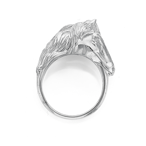 Sterling Silver 3-D Horse Ring