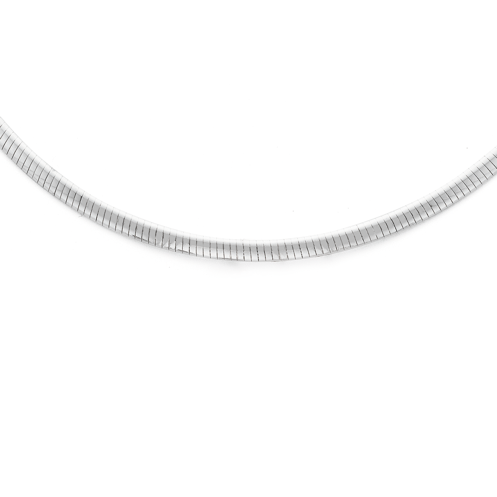 Sterling Silver 3.5mm Wide 43cm Flat 
