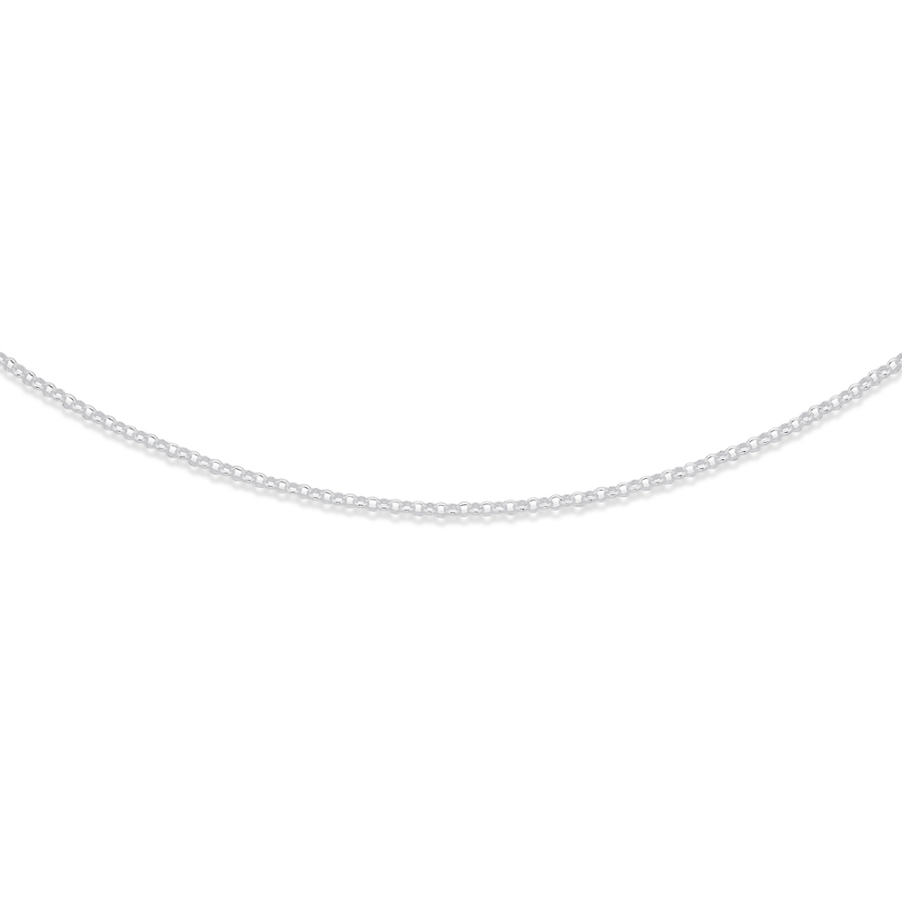 thumbnail interactive-video image 1 of 925 Sterling Silver Belcher Chain Necklace – 18 Inch – Round Link – Unbranded 1 of 2