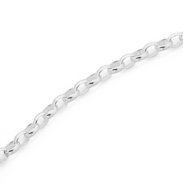 Sterling Silver 40cm Oval Belcher Chain