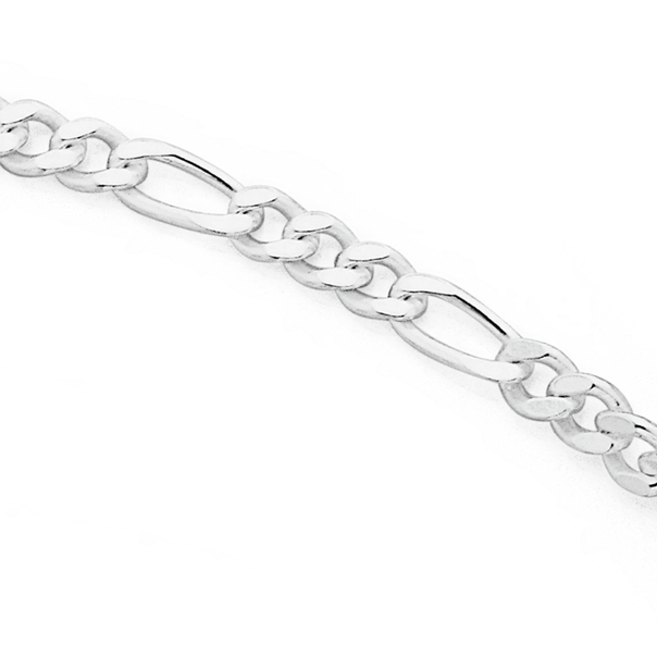 Sterling Silver 50cm 3+1 Figaro Chain