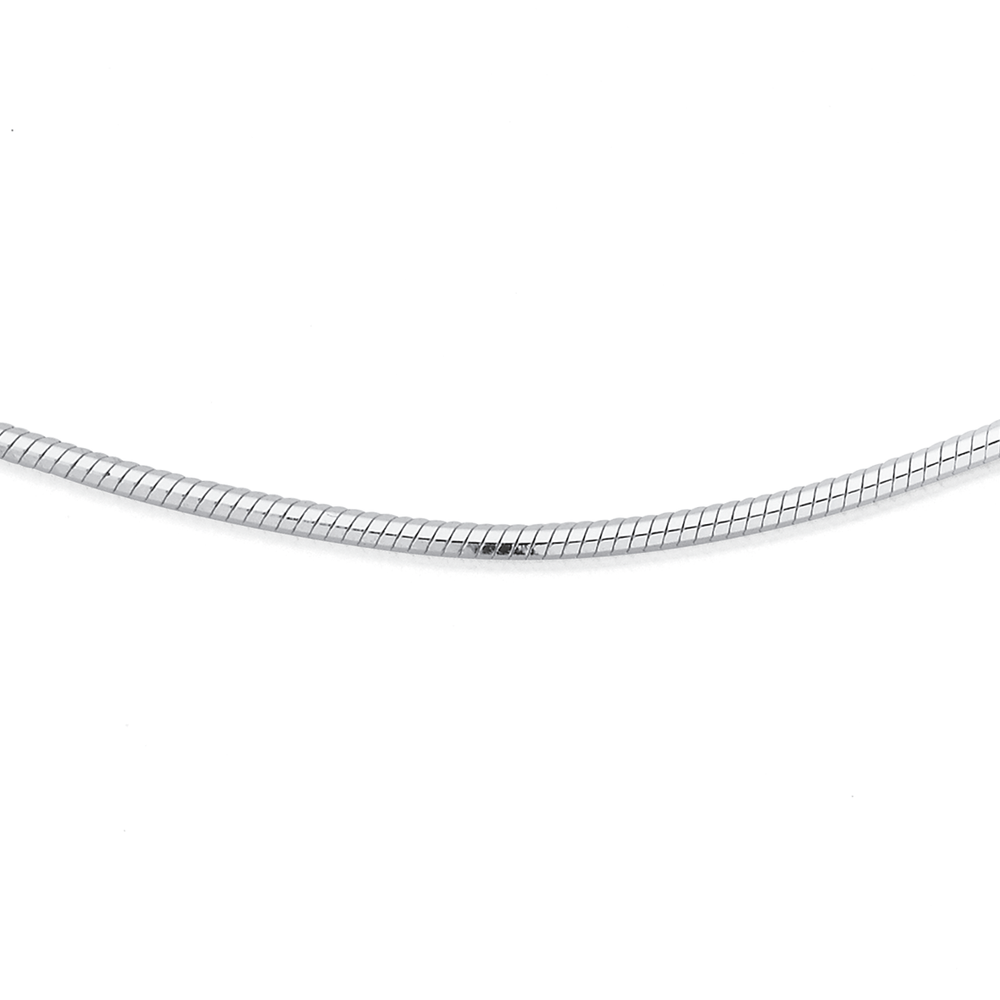 Sterling Silver 50cm Diamond Cut Square 