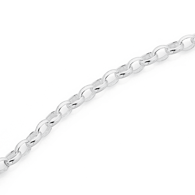 925 Sterling Silver Filled Belcher Rolo Link Chain Necklace – 50cm, Lobster Clasp, Women's