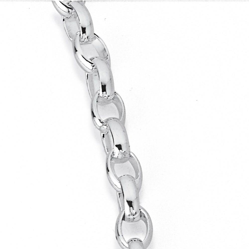 18K & Silver Steel Plated Belcher Chain Necklace 4-8mm 18-30
