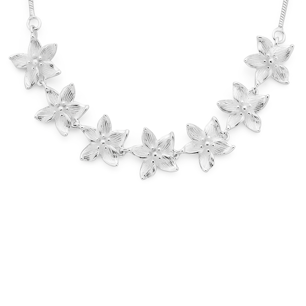 Sterling Silver 7 Lucky Flowers Necklet