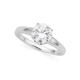 Sterling Silver 8mm Cubic Zirconia Solitaire Ring (Size R)