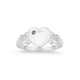 Sterling Silver Amethyst Signet Ring Size I