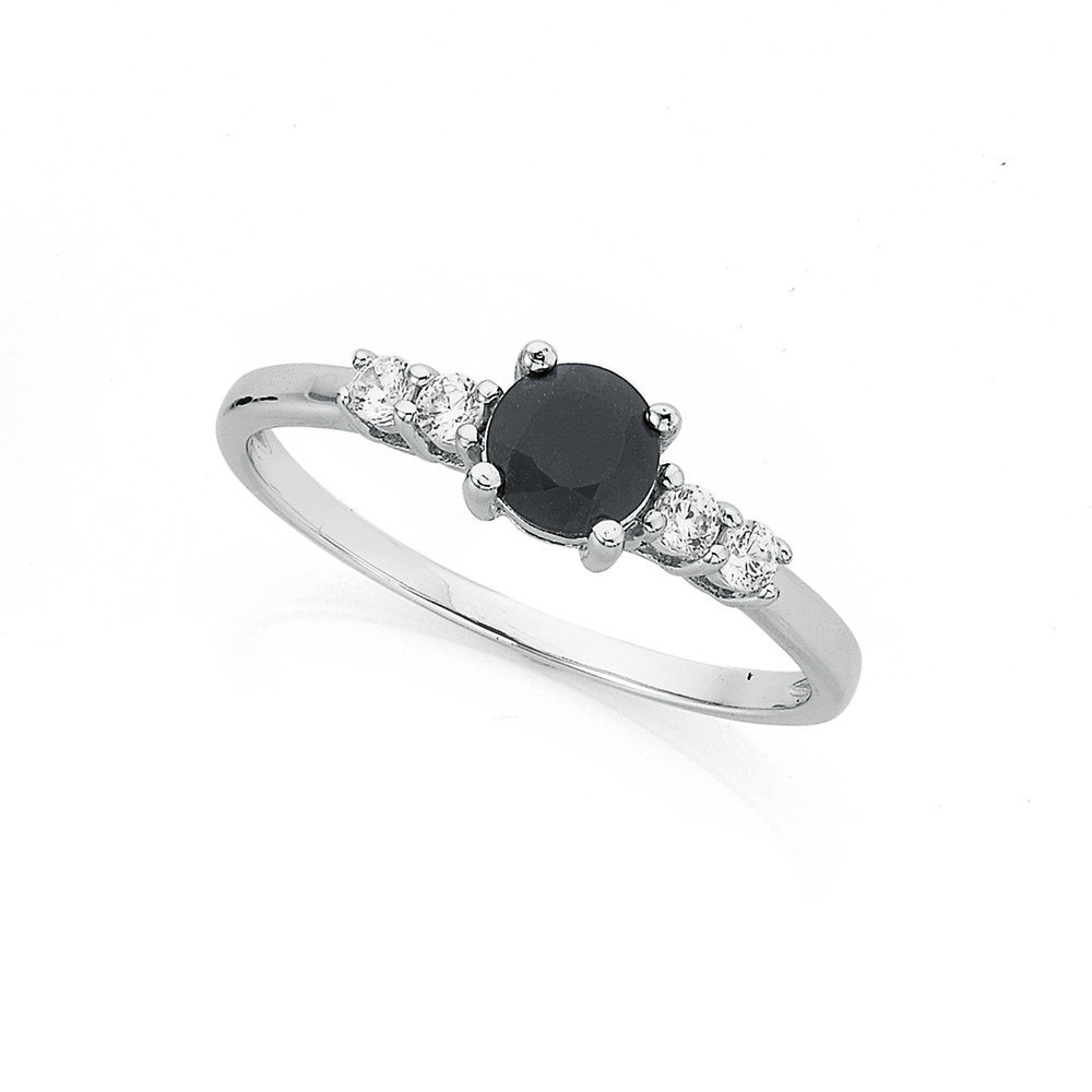 9ct Yellow Gold Alluring Natural Black Sapphire Ring – Shiels Jewellers