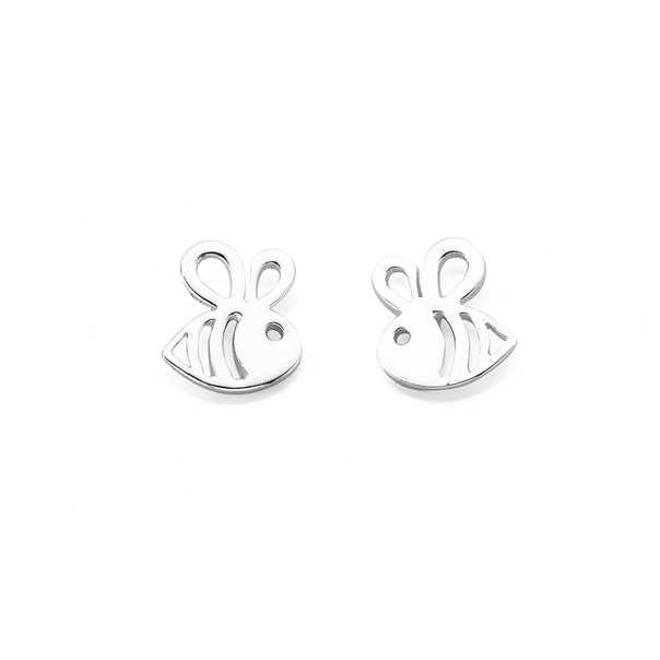 Sterling Silver Bumblebee Stud Earrings