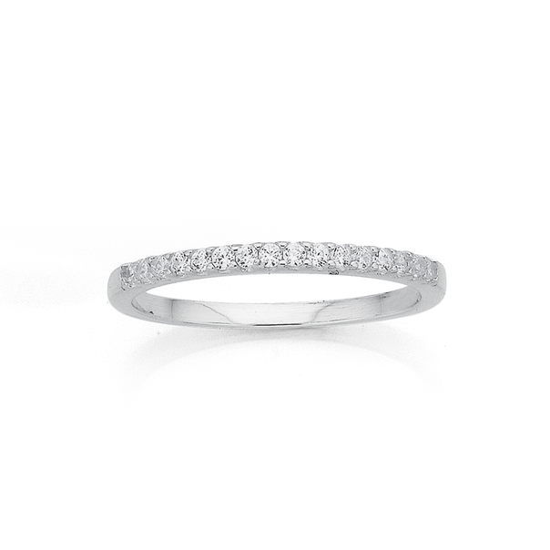 Sterling Silver Cubic Zirconia Set Ring