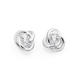 Sterling Silver Cubic Zirconia Trinity Knot Studs
