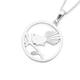 Sterling Silver Fantail with Diamond Pendant