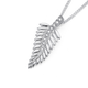 Sterling Silver Fern with Diamonds Pendant