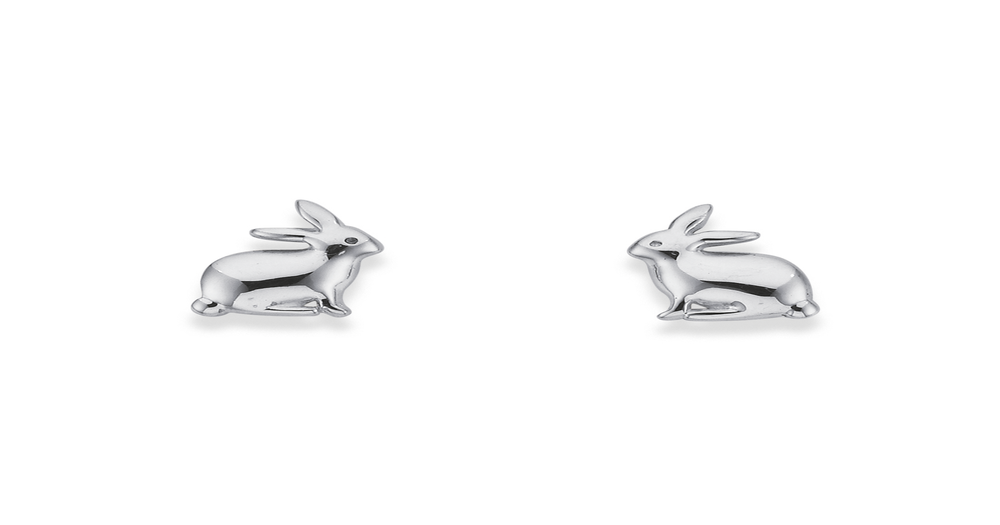 Sterling Silver Mini Bunny Rabbit Stud Earrings Stewart Dawsons