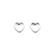 Sterling Silver Open Heart Stud Earrings 7mm