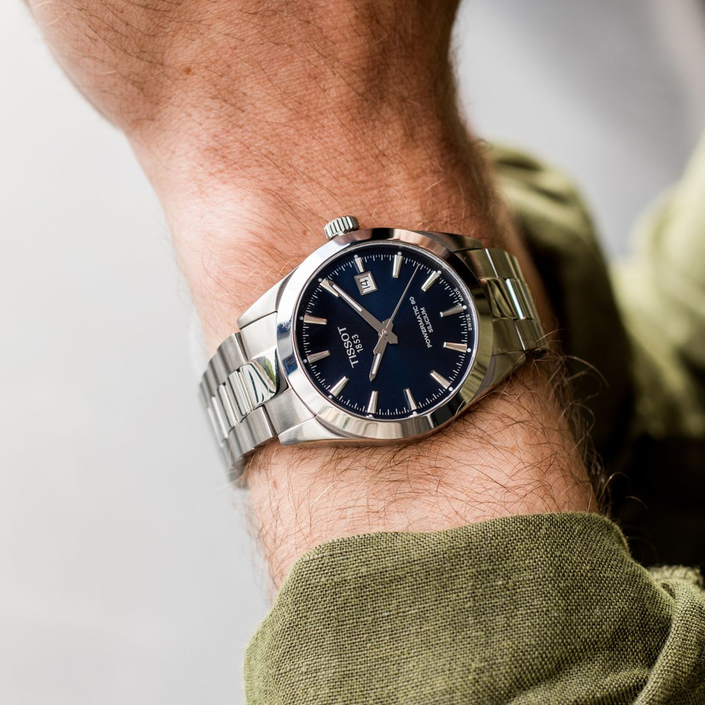 Tissot Gentleman Powermatic 80 Watch T1274071104100 in Silver