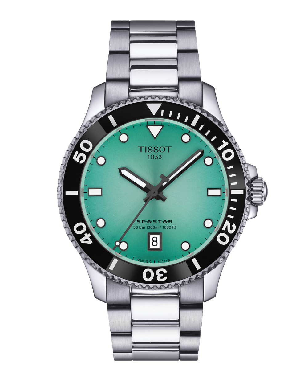 Tissot Seastar 1000 40mm Watch T1204101105100 in Silver | Stewart
