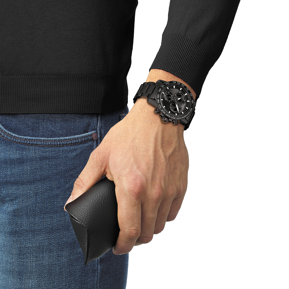 tissot black chronograph
